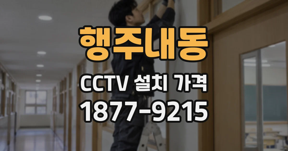 행주내동 CCTV 설치 가격
