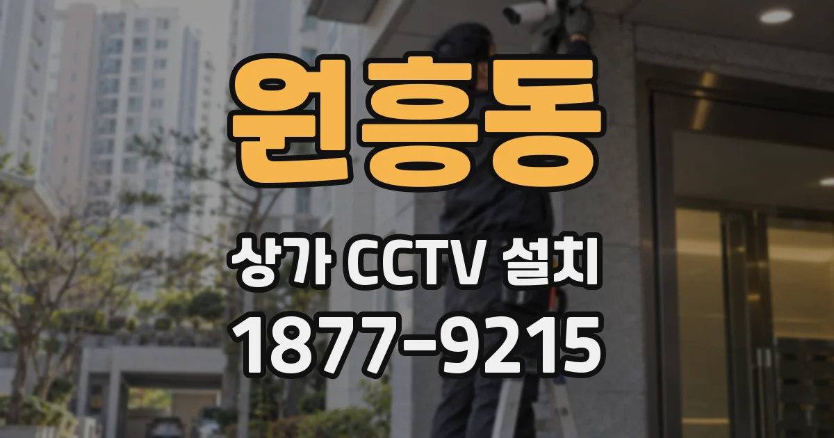 원흥동 상가 CCTV 설치