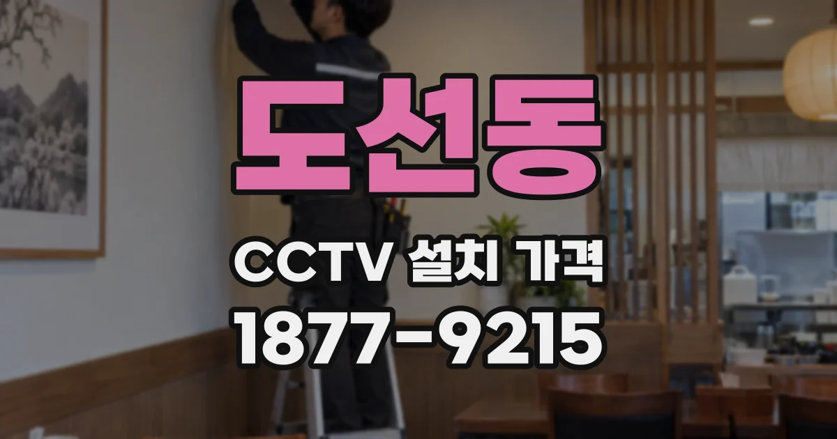 도선동 CCTV 설치 가격