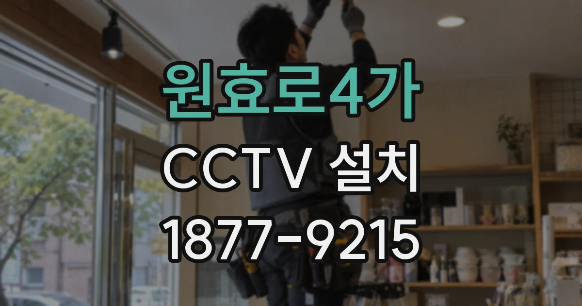 원효로4가 CCTV 설치