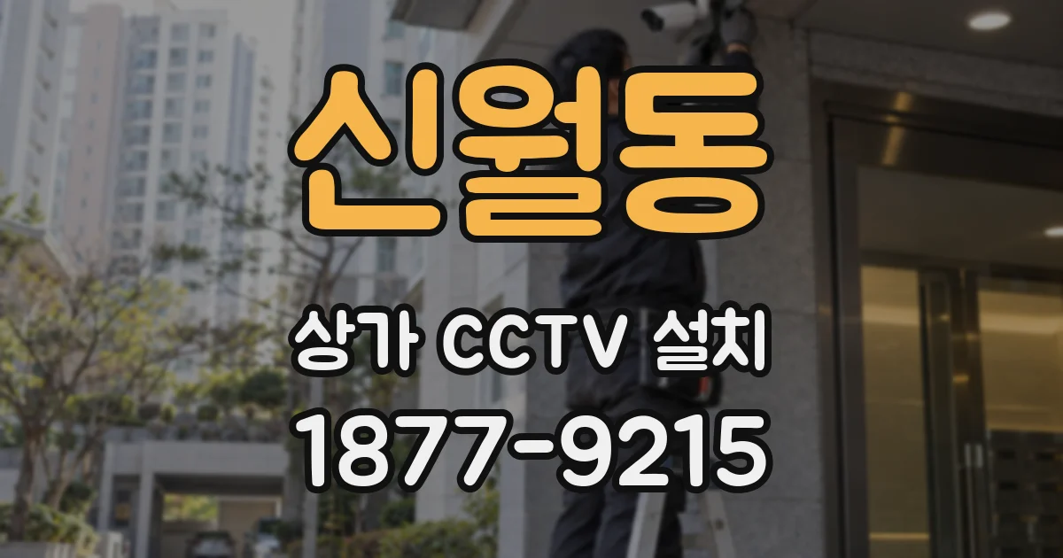 신월동 상가 CCTV 설치