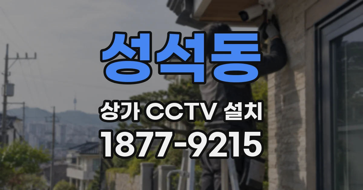 성석동 상가 CCTV 설치
