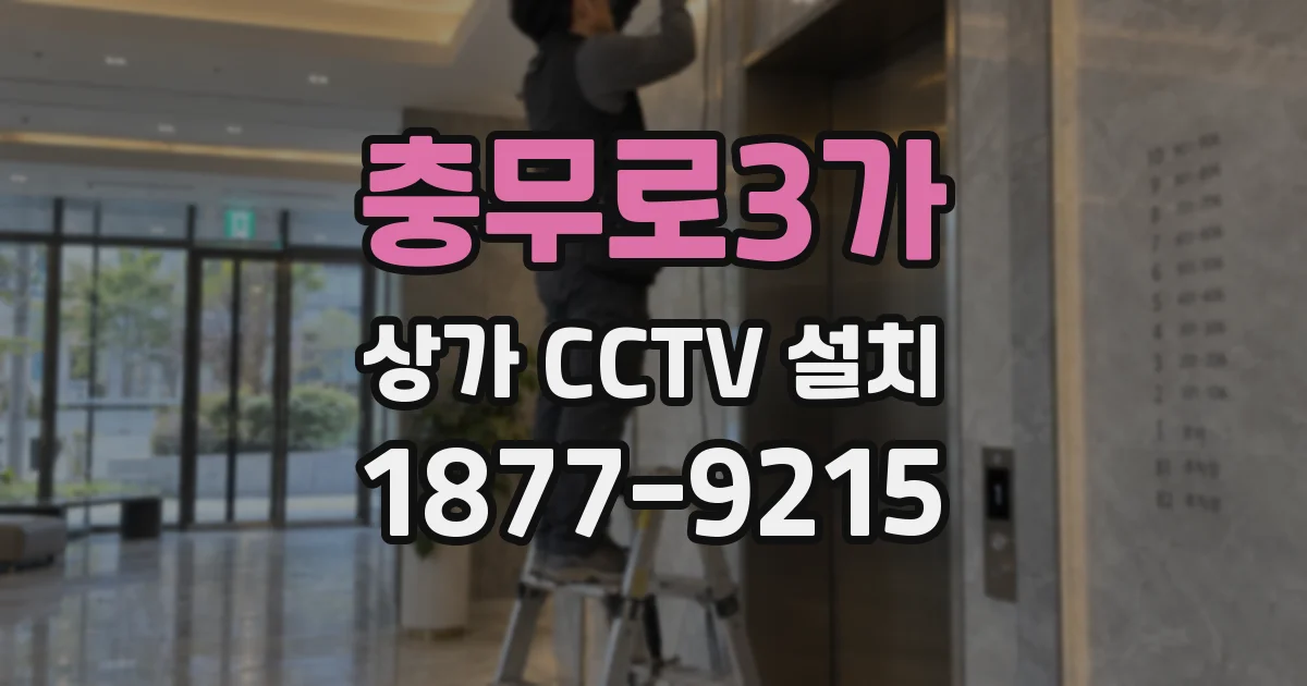 충무로3가 상가 CCTV 설치