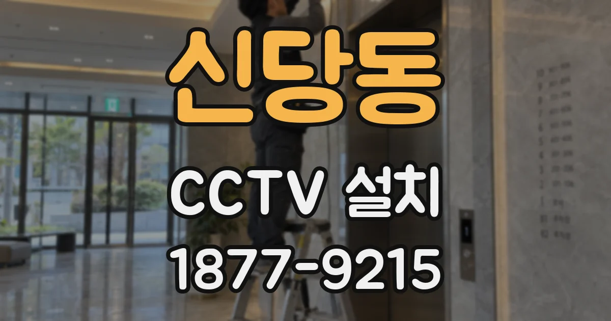 신당동 CCTV 설치