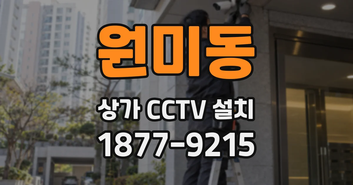 원미동 상가 CCTV 설치