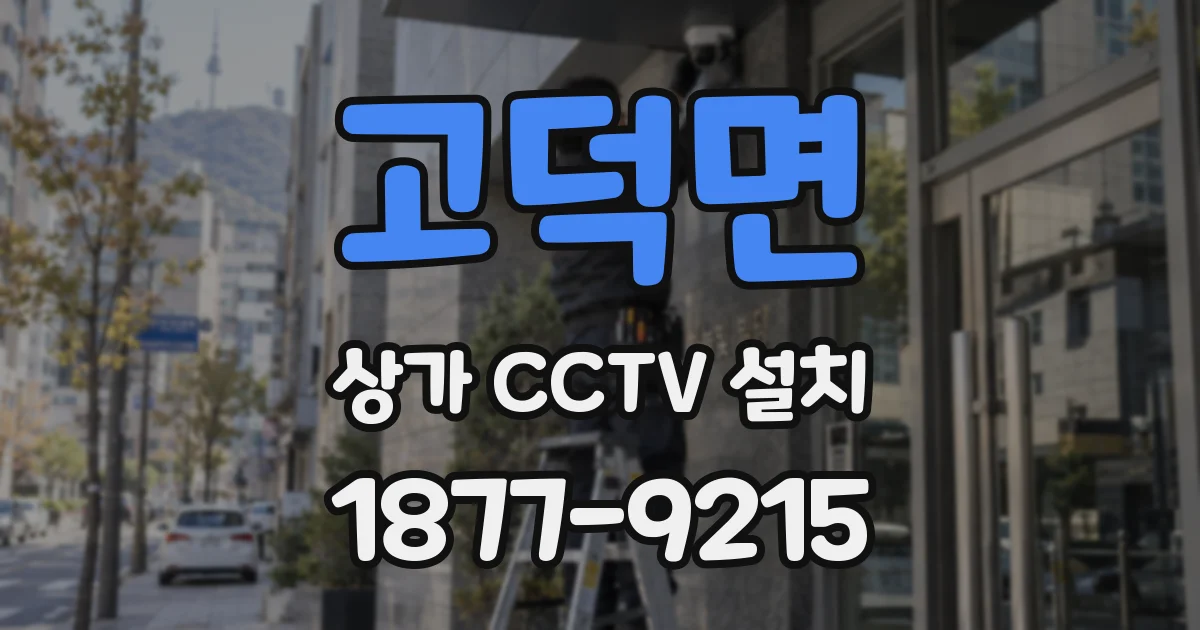 고덕면 상가 CCTV 설치