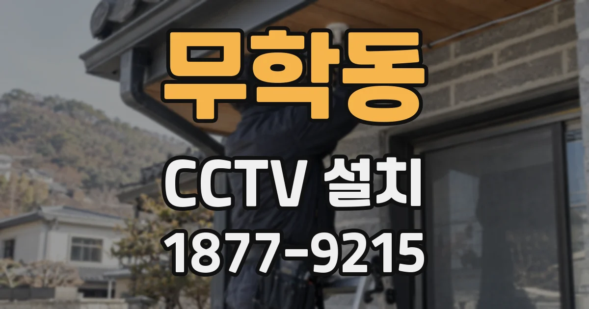 무학동 CCTV 설치