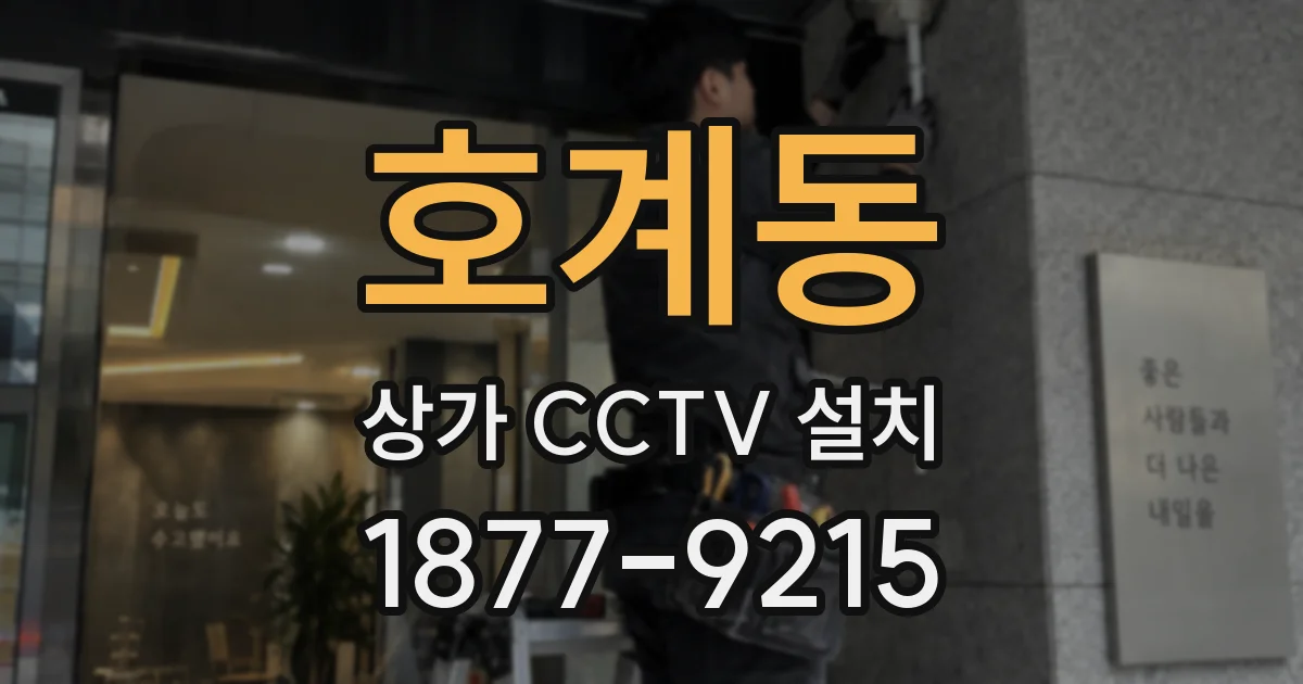 호계동 상가 CCTV 설치