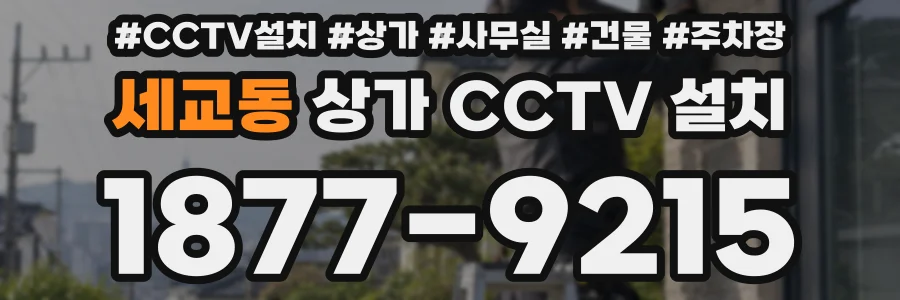 세교동 상가 CCTV 설치