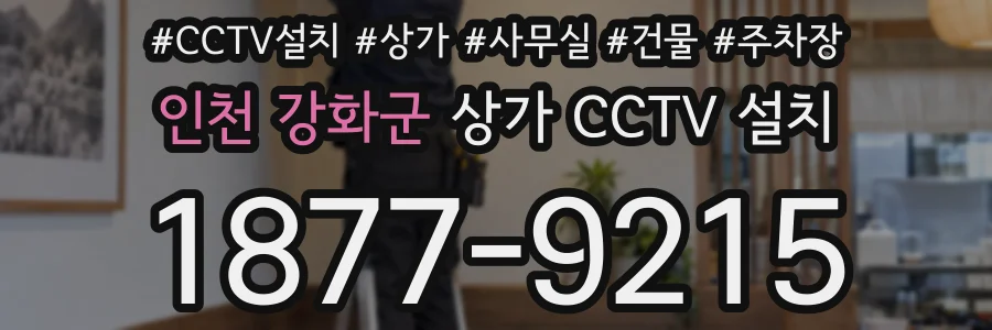 인천 강화군 상가 CCTV 설치