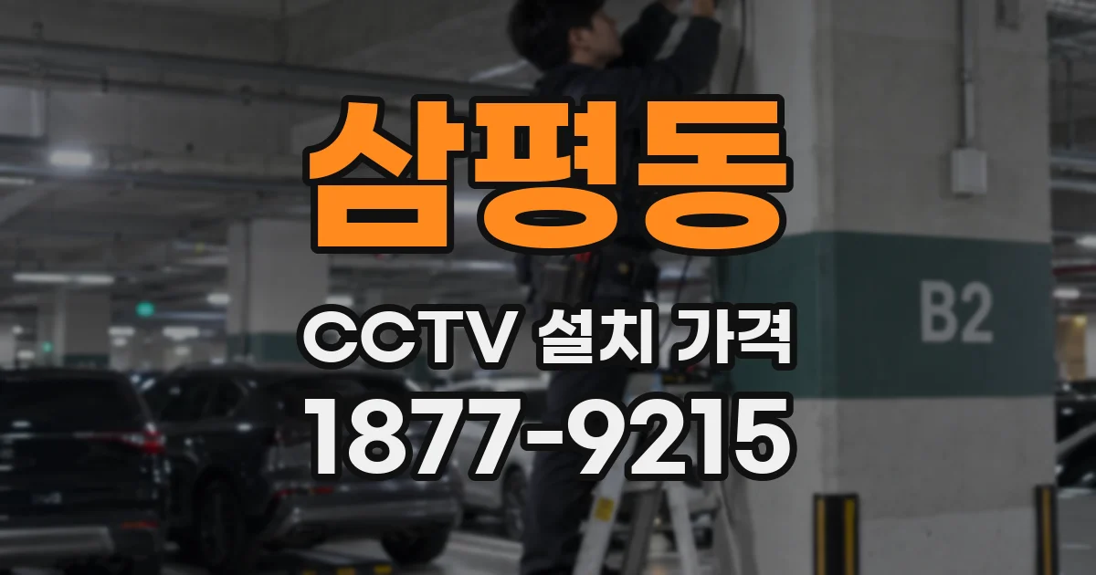 삼평동 CCTV 설치 가격