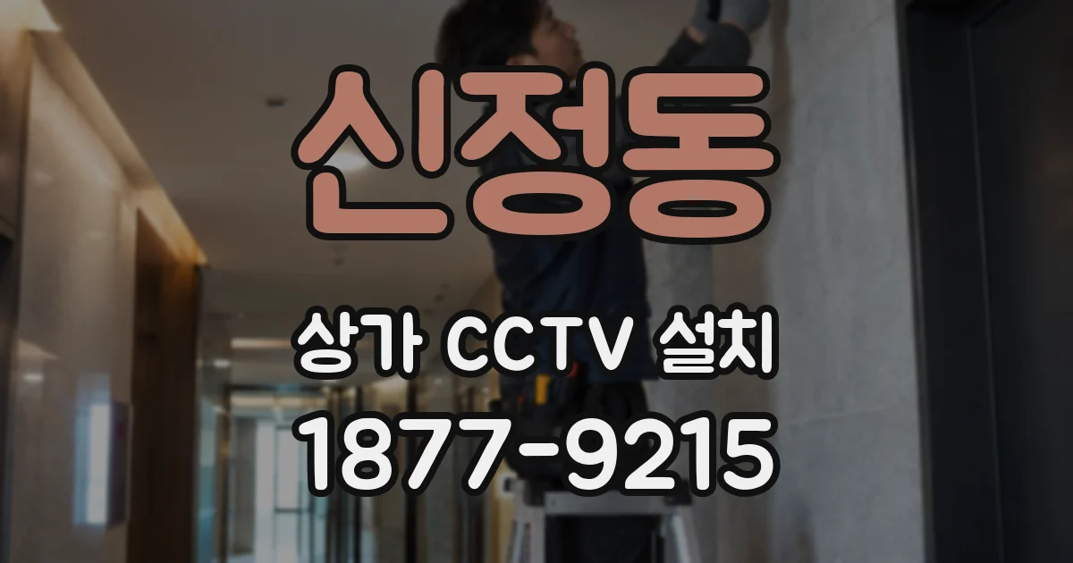 신정동 상가 CCTV 설치