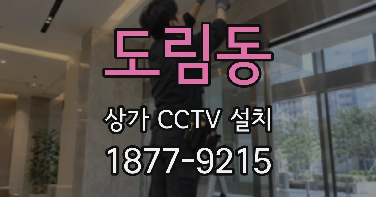 도림동 상가 CCTV 설치