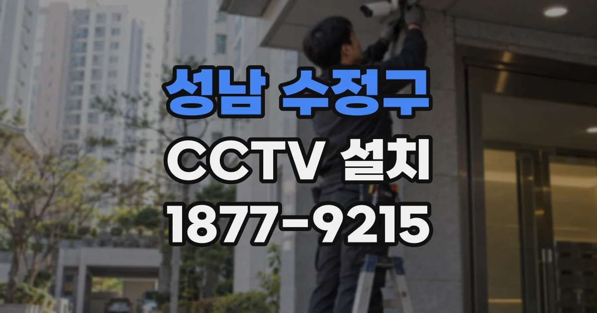 성남 수정구 CCTV 설치