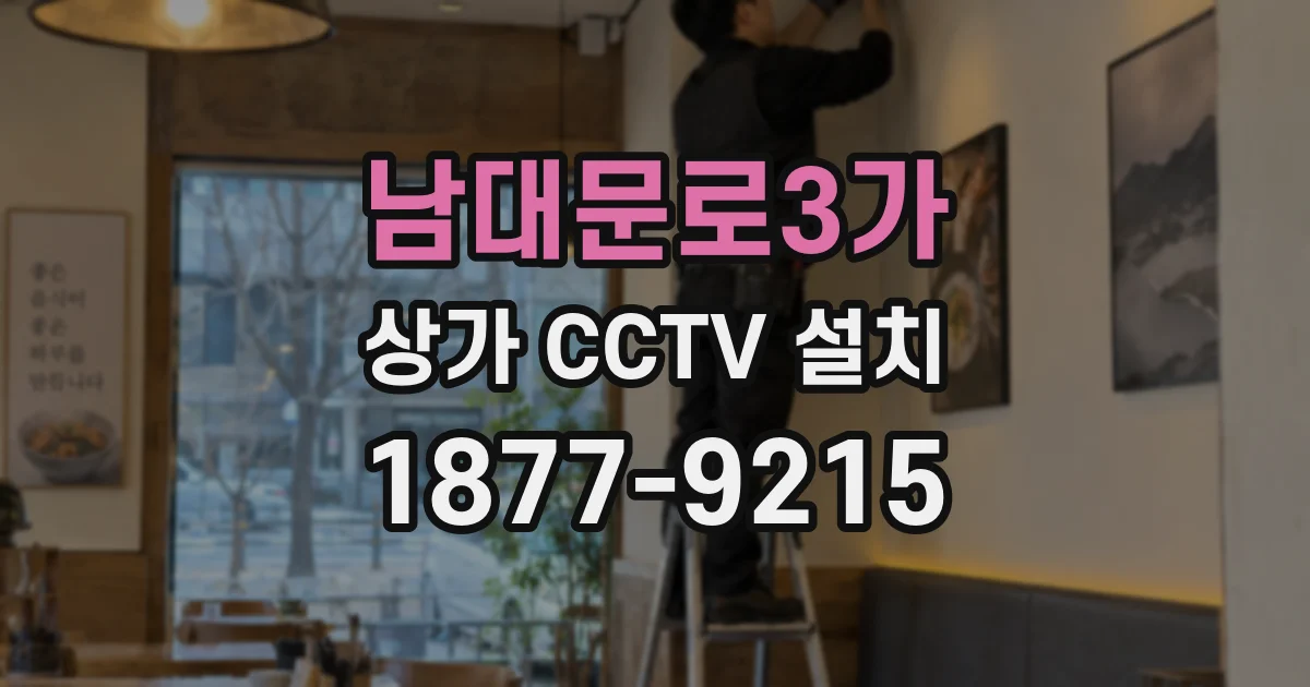 남대문로3가 상가 CCTV 설치