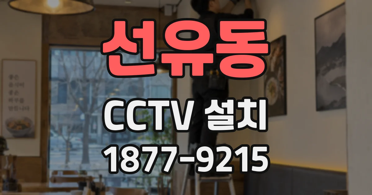 선유동 CCTV 설치