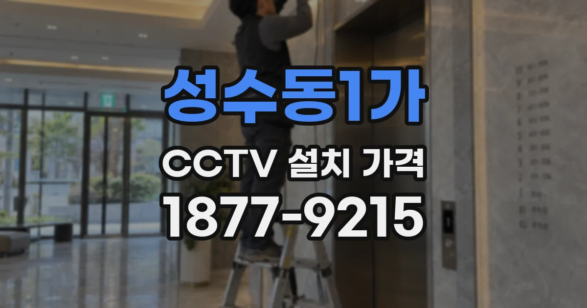 성수동1가 CCTV 설치 가격