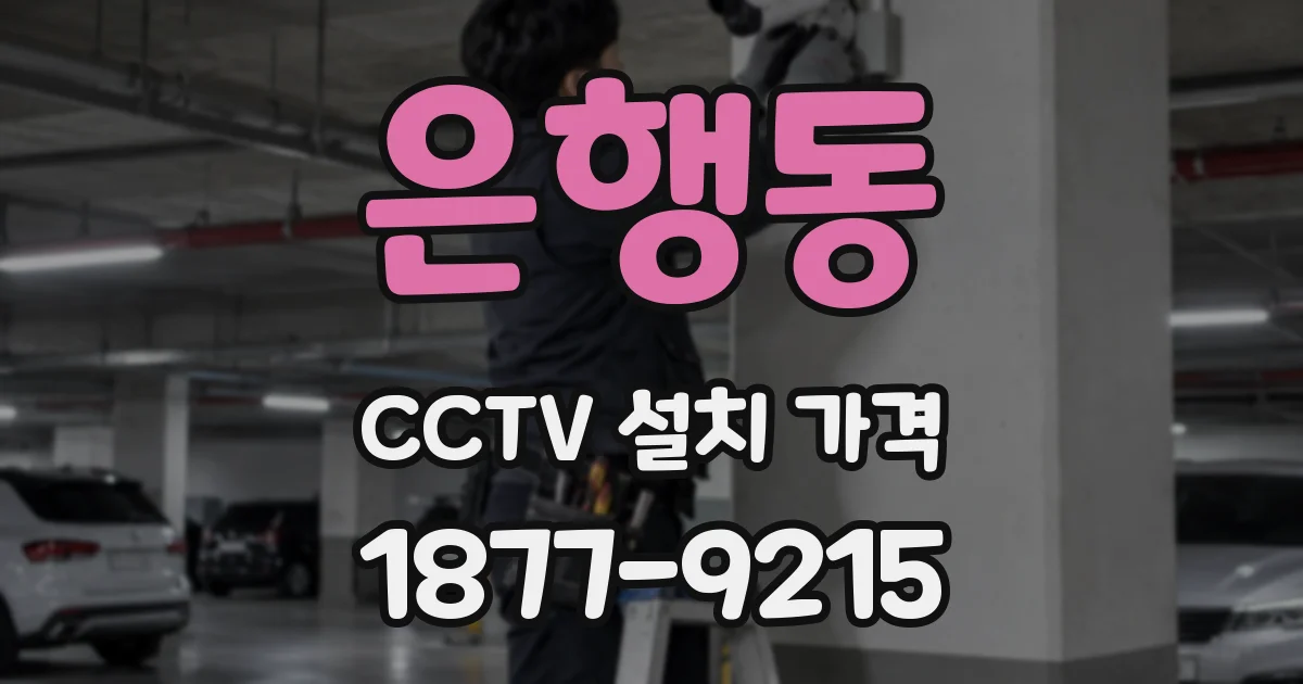 은행동 CCTV 설치 가격