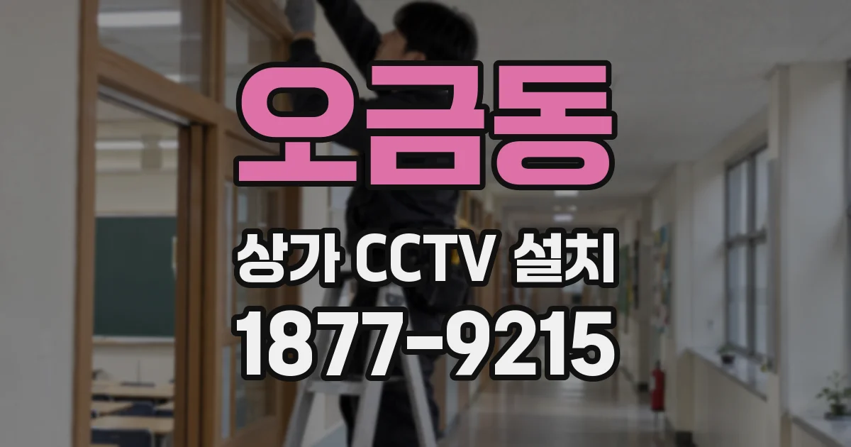 오금동 상가 CCTV 설치