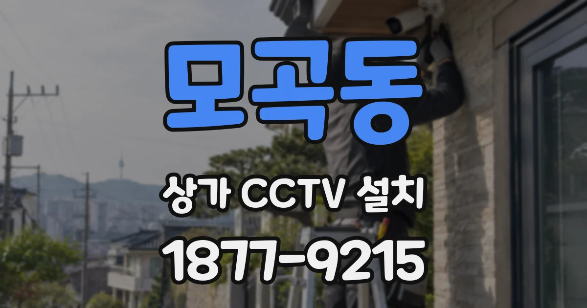 모곡동 상가 CCTV 설치
