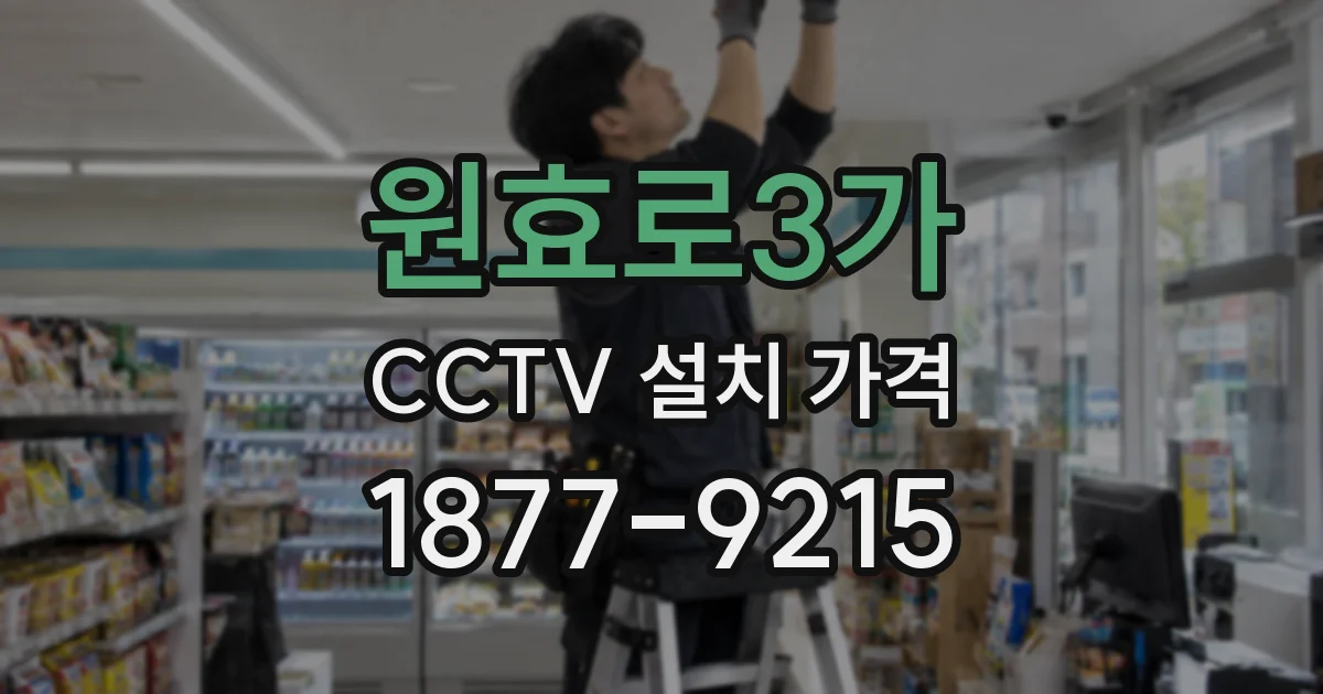 원효로3가 CCTV 설치 가격