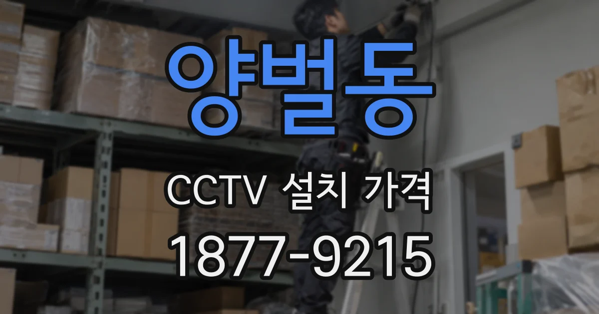 양벌동 CCTV 설치 가격