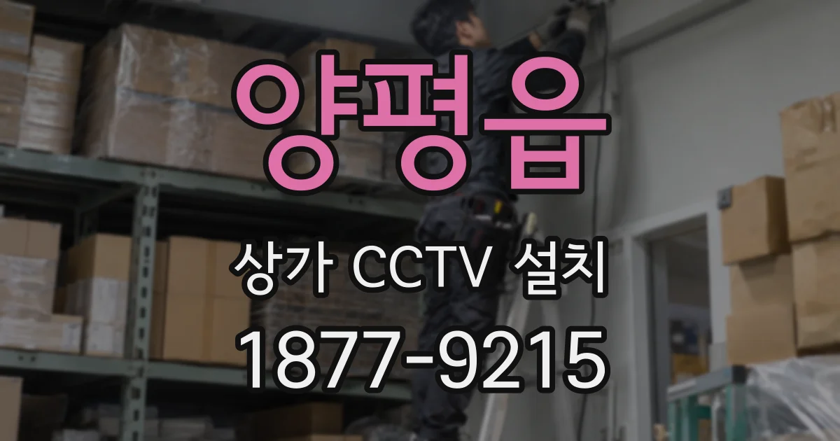 양평읍 상가 CCTV 설치