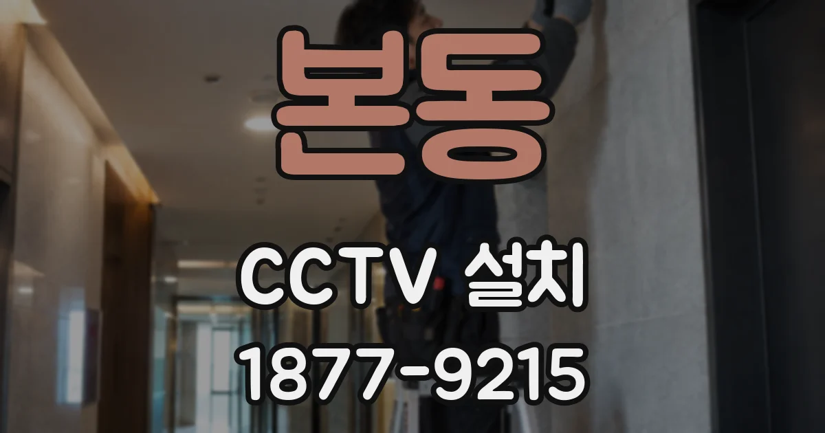 본동 CCTV 설치