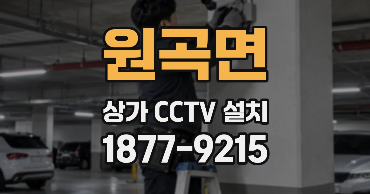 원곡면 상가 CCTV 설치