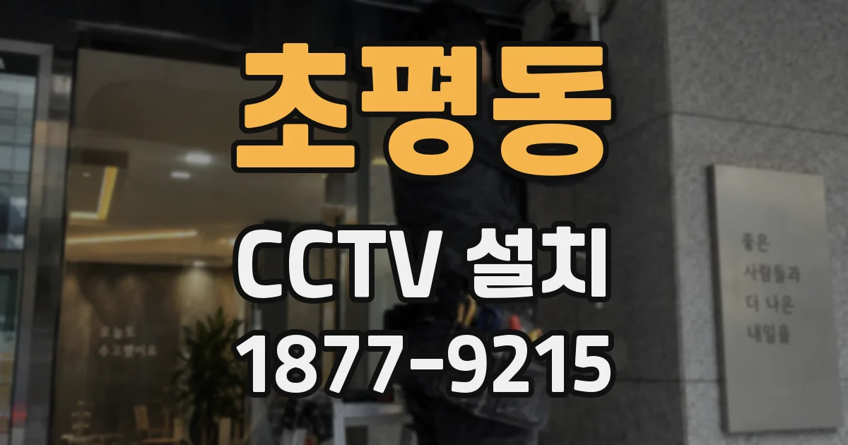 초평동 CCTV 설치