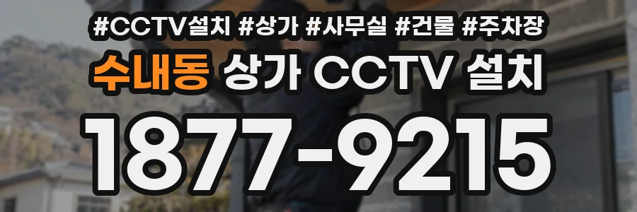 수내동 상가 CCTV 설치