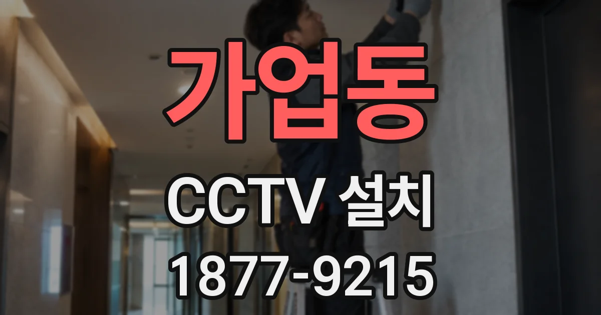 가업동 CCTV 설치