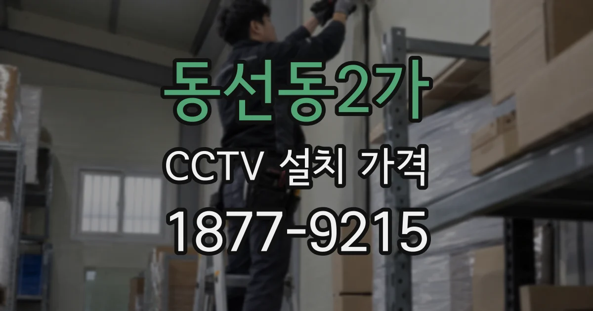 동선동2가 CCTV 설치 가격