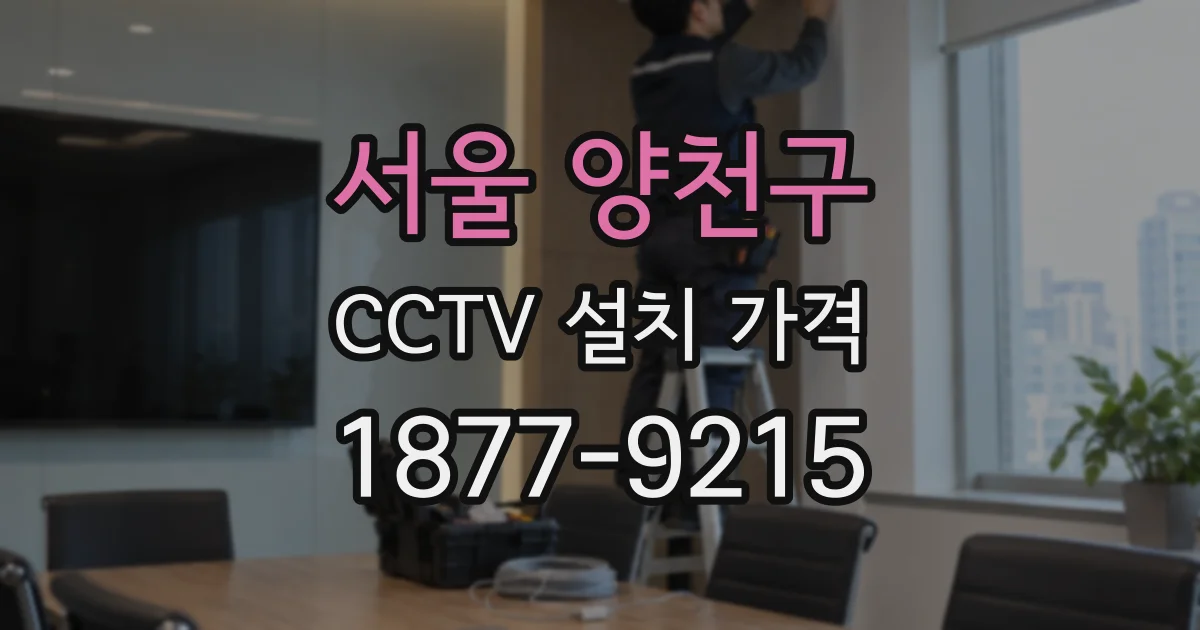 서울 양천구 CCTV 설치 가격