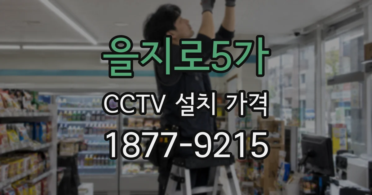 을지로5가 CCTV 설치 가격