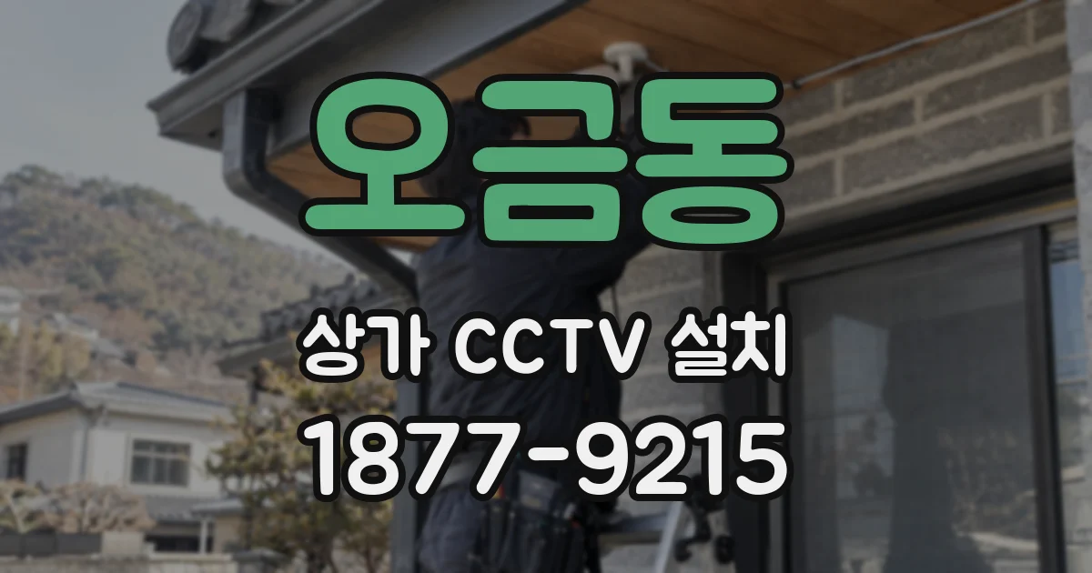 오금동 상가 CCTV 설치