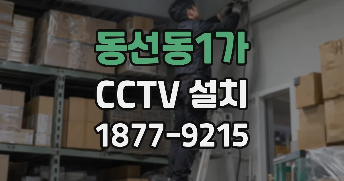 동선동1가 CCTV 설치