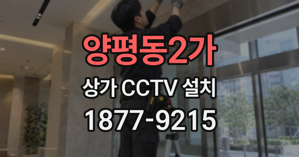 양평동2가 상가 CCTV 설치