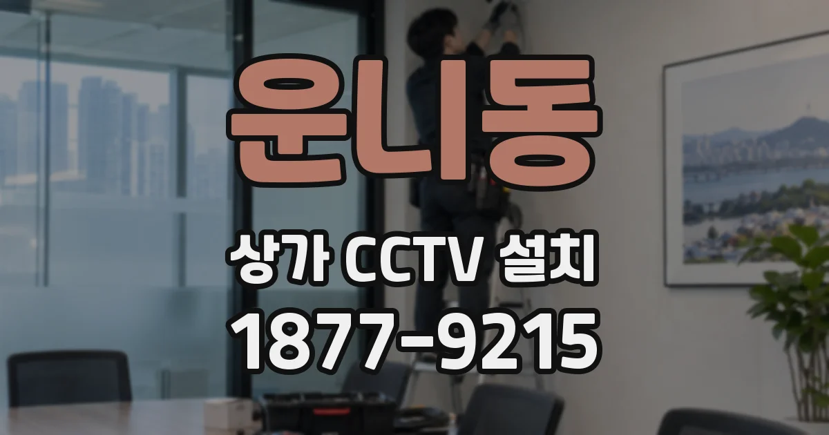 운니동 상가 CCTV 설치