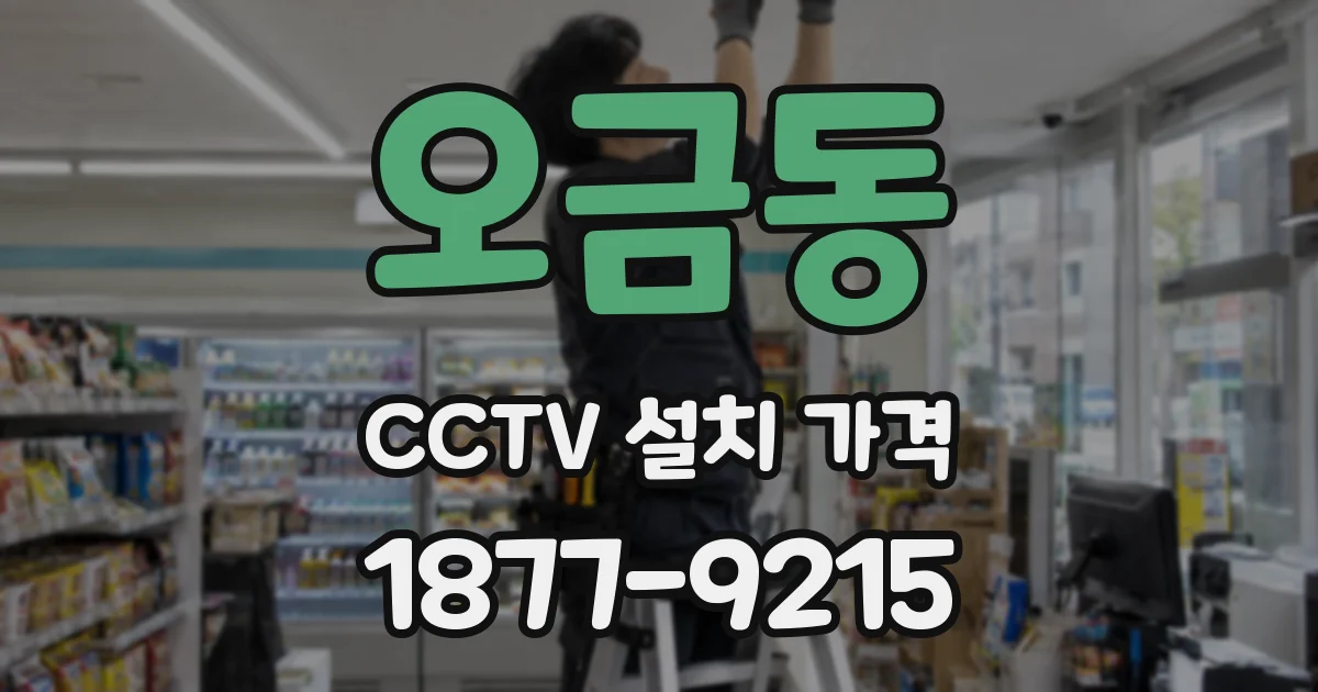 오금동 CCTV 설치 가격