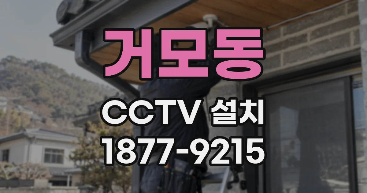 거모동 CCTV 설치