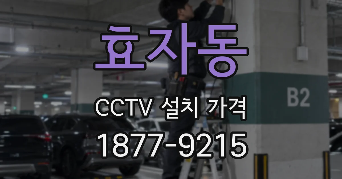 효자동 CCTV 설치 가격