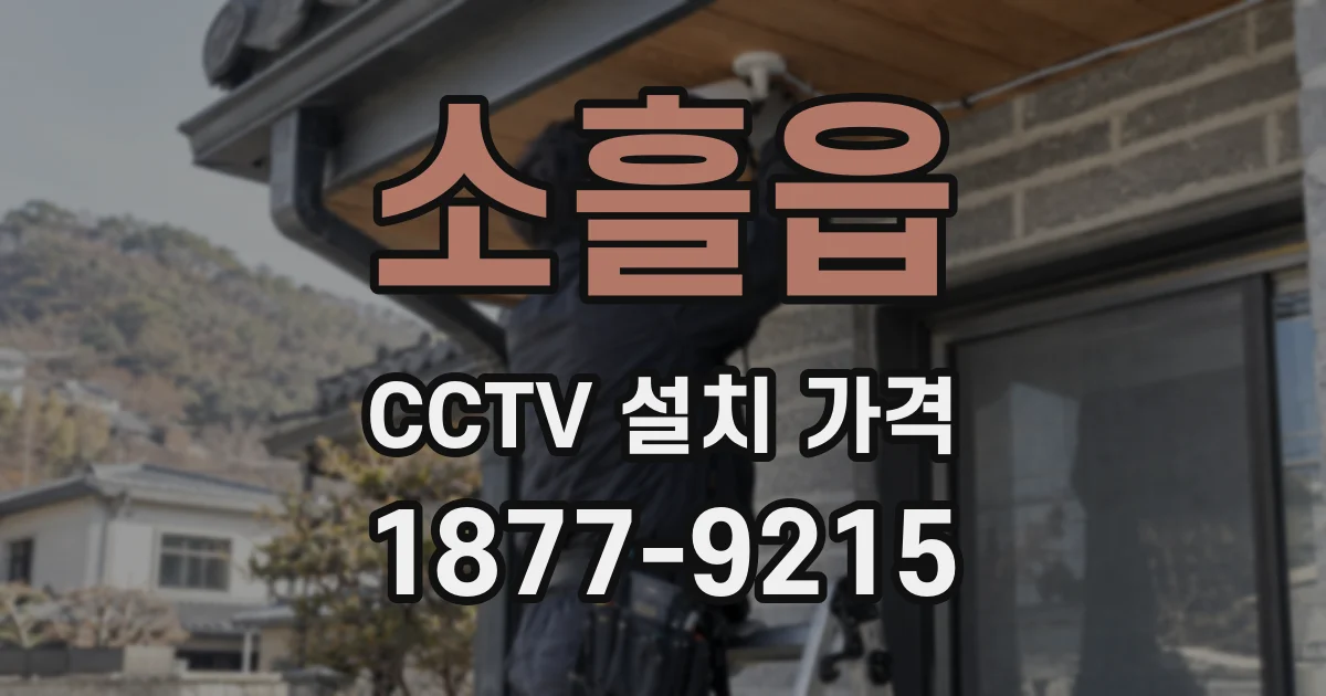 소흘읍 CCTV 설치 가격