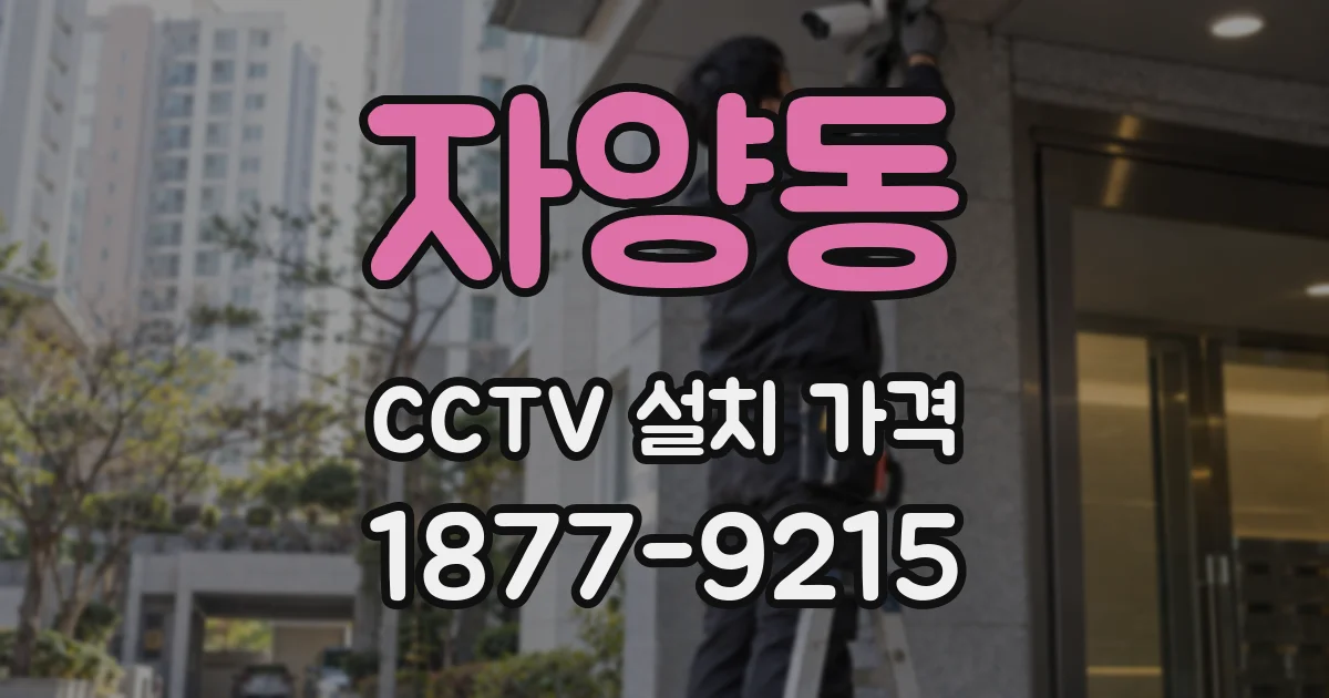 자양동 CCTV 설치 가격