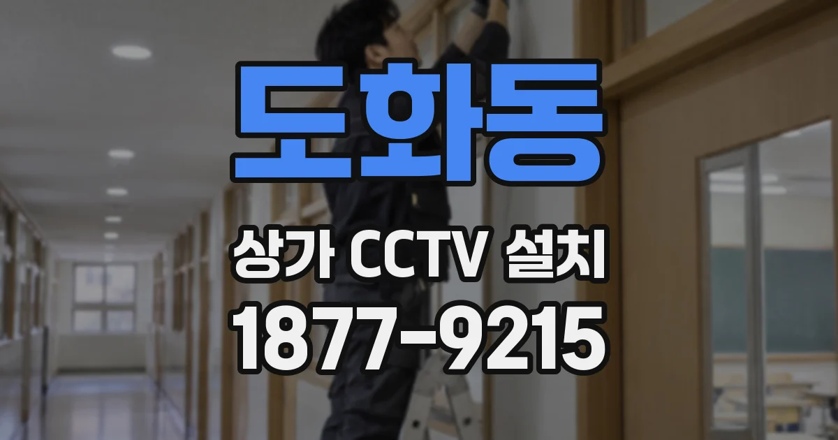 도화동 상가 CCTV 설치