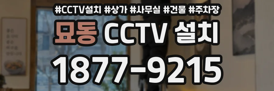 묘동 CCTV 설치