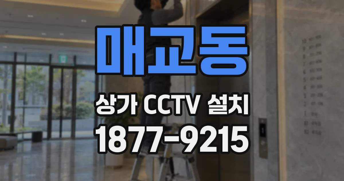 매교동 상가 CCTV 설치