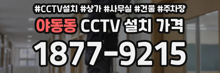 야동동 CCTV 설치 가격