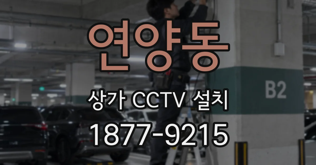 연양동 상가 CCTV 설치