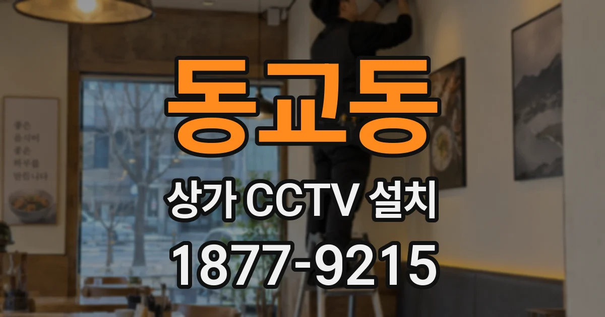 동교동 상가 CCTV 설치
